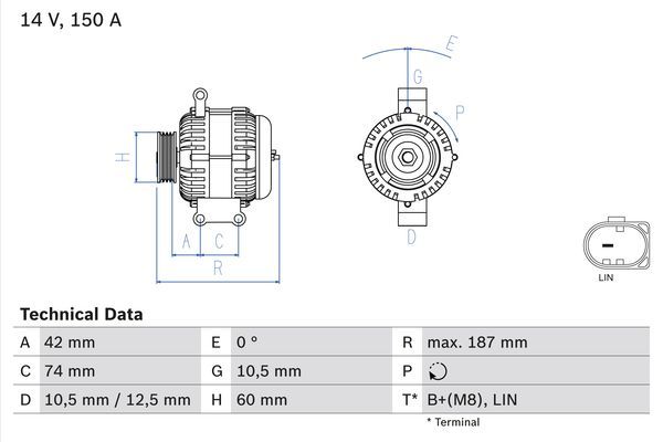 BOSCH Generator 0 986 082 330