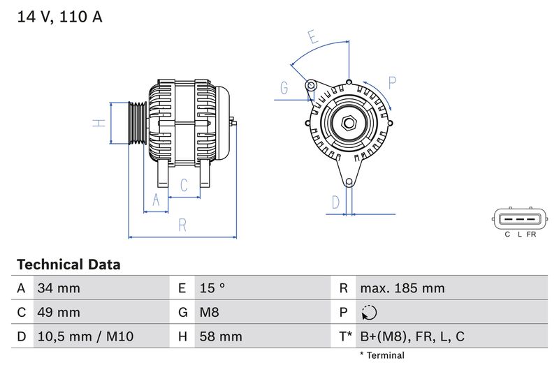 BOSCH Generator 0 986 083 550