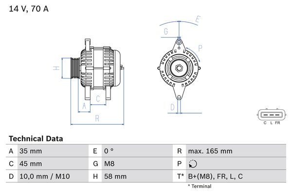 BOSCH Generator 0 986 083 780