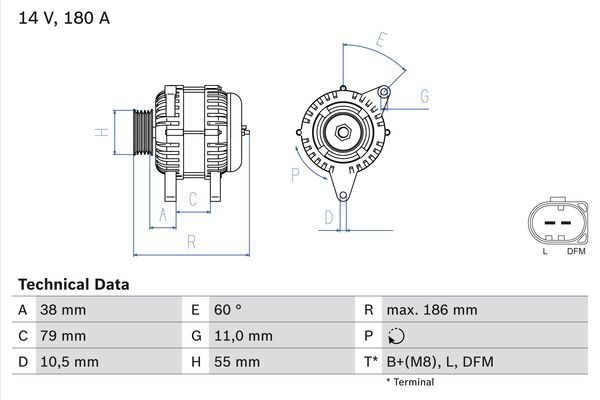 BOSCH Generator 0 986 084 140