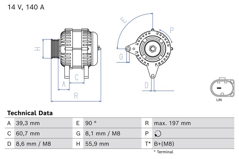 BOSCH Generator 0 986 086 820