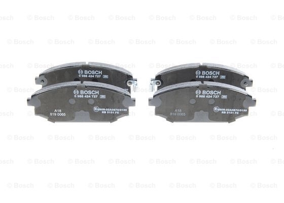 BOSCH Bremsbelagsatz, Scheibenbremse 0 986 424 727