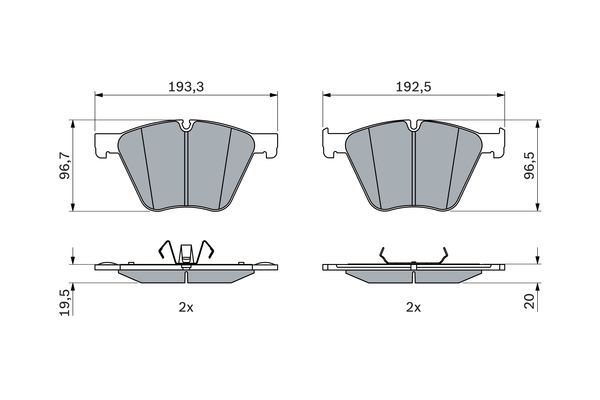 BOSCH Bremsbelagsatz, Scheibenbremse 0 986 424 920
