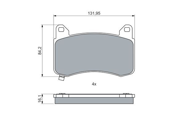 BOSCH Bremsbelagsatz, Scheibenbremse 0 986 460 085