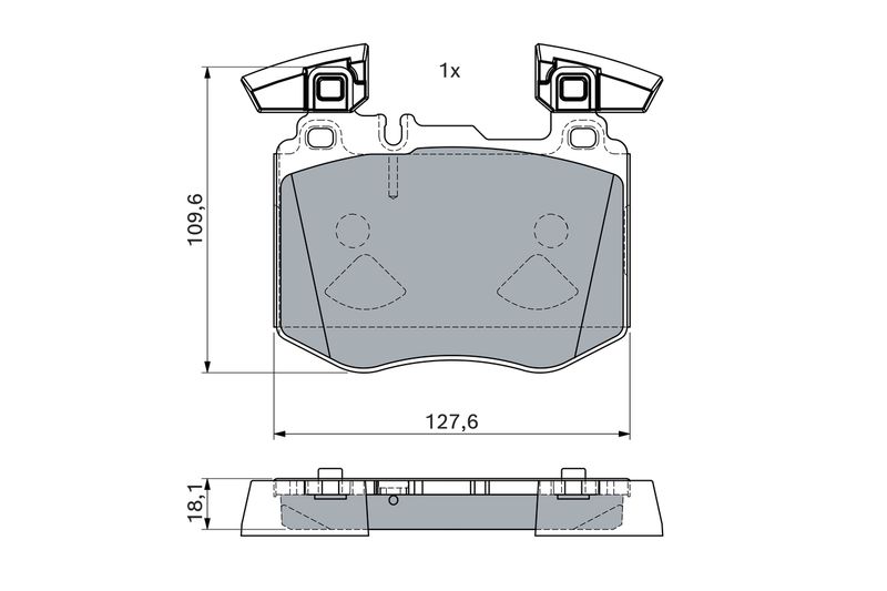 BOSCH Bremsbelagsatz, Scheibenbremse 0 986 460 102