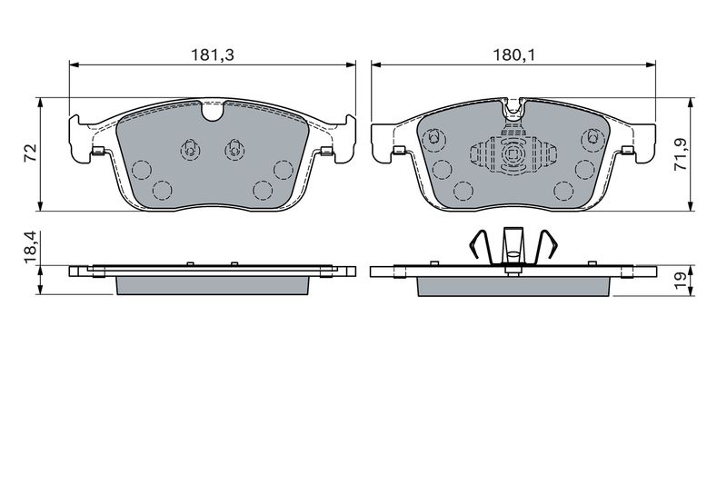 BOSCH Bremsbelagsatz, Scheibenbremse 0 986 460 131