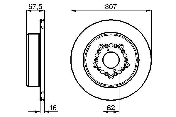 BOSCH Bremsscheibe 0 986 479 023