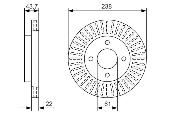 BOSCH Bremsscheibe 0 986 479 A87