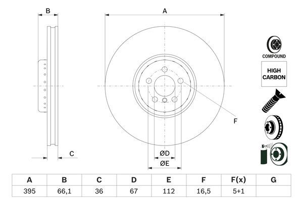 BOSCH Bremsscheibe 0 986 479 H12