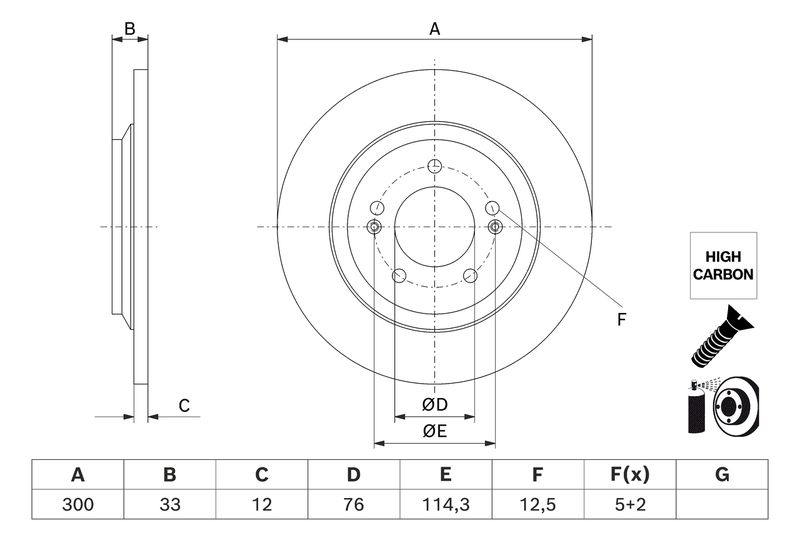 BOSCH Bremsscheibe 0 986 479 J97