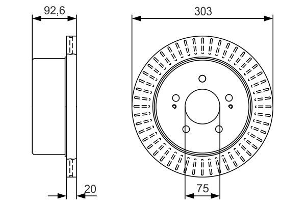 BOSCH Bremsscheibe 0 986 479 V26