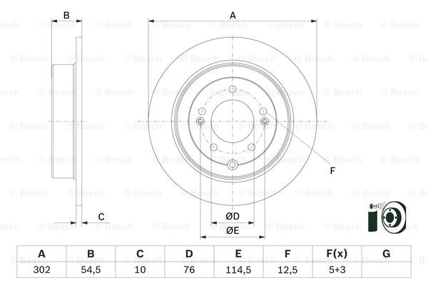 BOSCH Bremsscheibe 0 986 479 E45