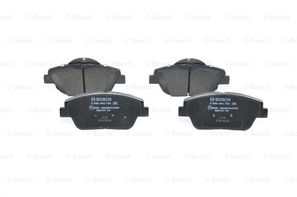 BOSCH Bremsbelagsatz, Scheibenbremse 0 986 494 755