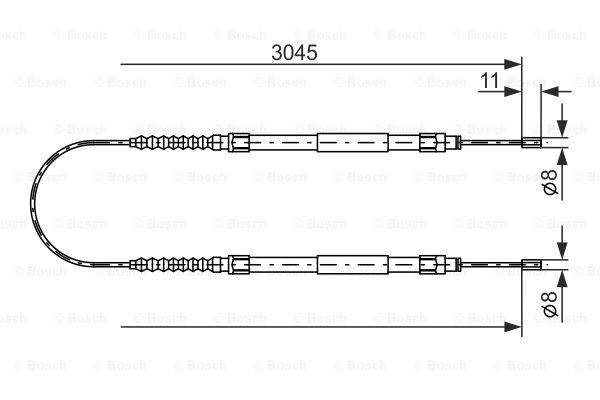 BOSCH Seilzug, Feststellbremse 1 987 477 115