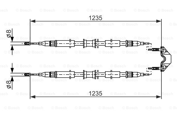 BOSCH Seilzug, Feststellbremse 1 987 477 869