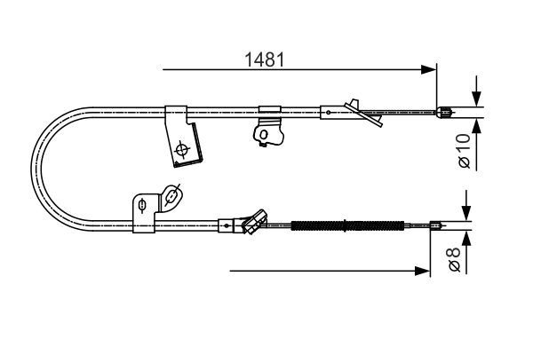 BOSCH Seilzug, Feststellbremse 1 987 477 919