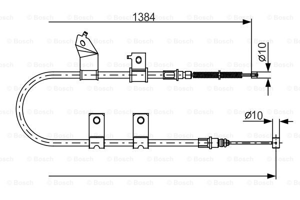 BOSCH Seilzug, Feststellbremse 1 987 482 082