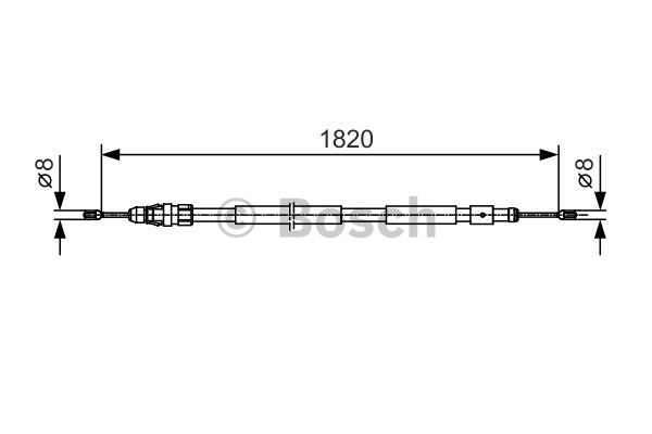 BOSCH Seilzug, Feststellbremse 1 987 482 116