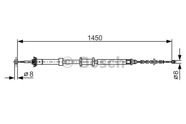 BOSCH Seilzug, Feststellbremse 1 987 482 199
