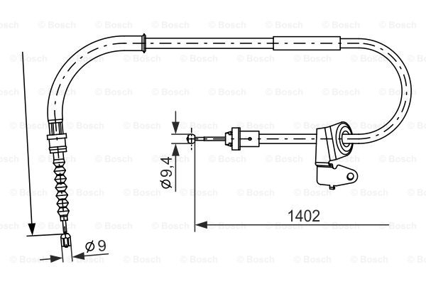 BOSCH Seilzug, Feststellbremse 1 987 482 226