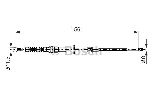 BOSCH Seilzug, Feststellbremse 1 987 482 264