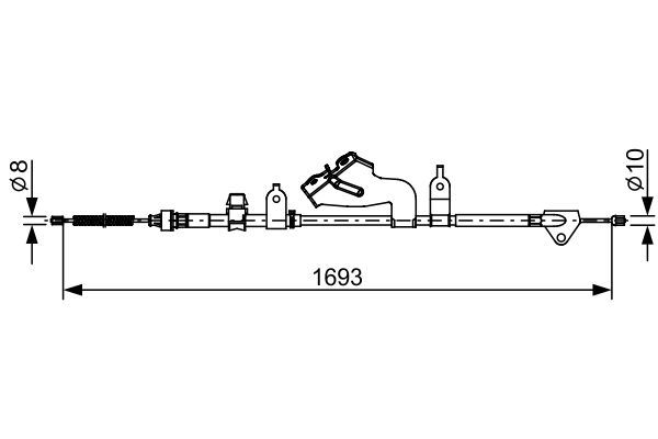 BOSCH Seilzug, Feststellbremse 1 987 482 657