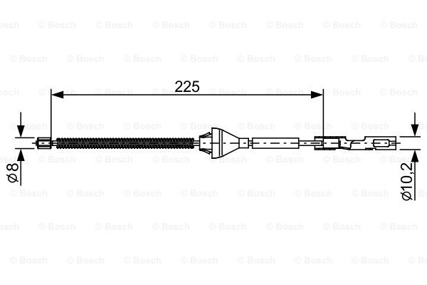 BOSCH Seilzug, Feststellbremse 1 987 482 705