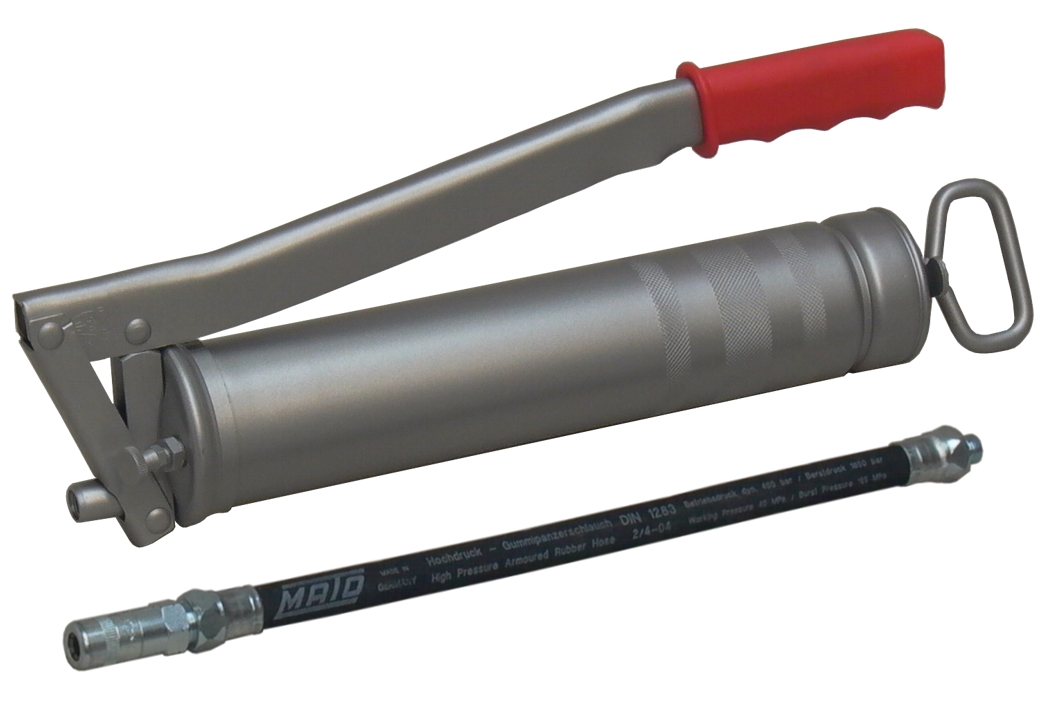 Öl- und Fließfettpresse E476M mit Schlauch RH-30C, Anschlussgewinde M10x1