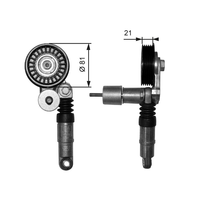 GATES Riemenspanner, Keilrippenriemen T38306