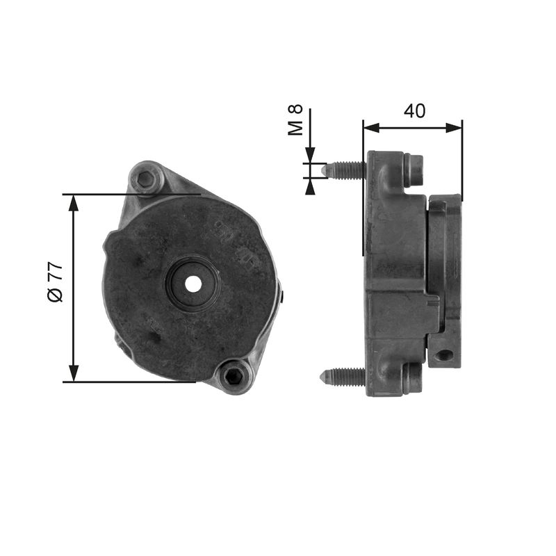 GATES Riemenspanner, Keilrippenriemen T38345