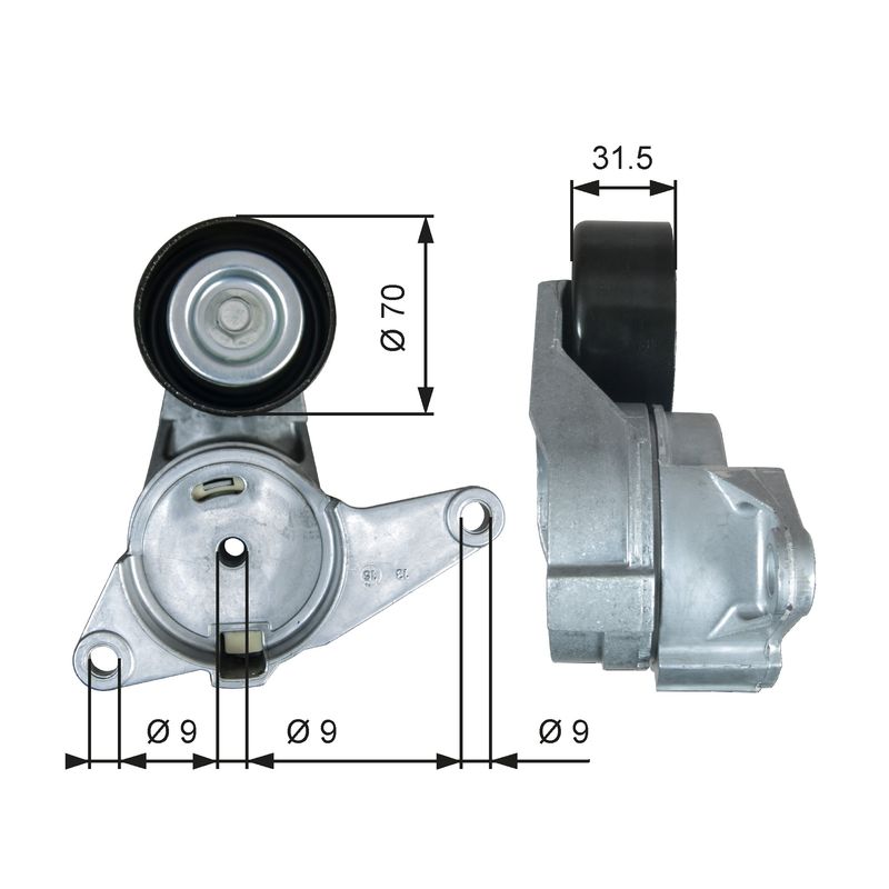 GATES Riemenspanner, Keilrippenriemen T38397