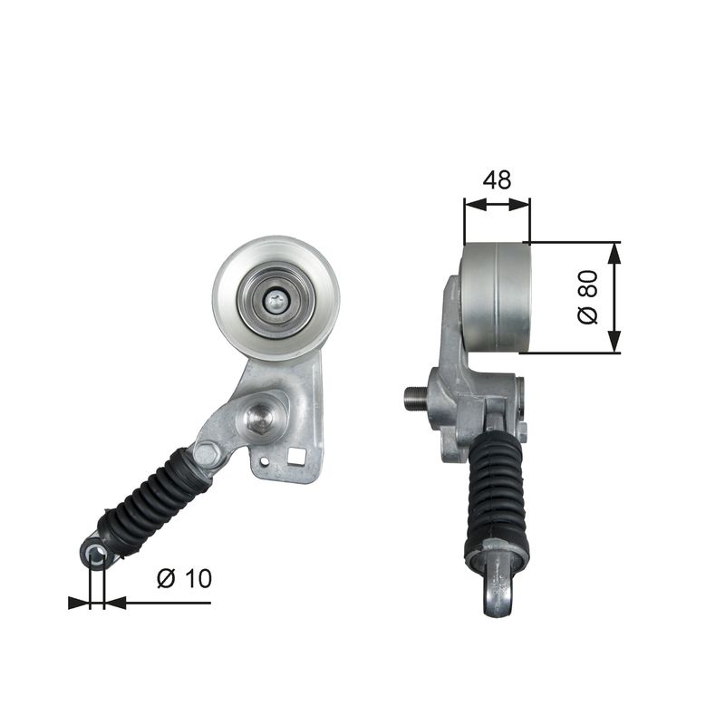 GATES Riemenspanner, Keilrippenriemen T38604