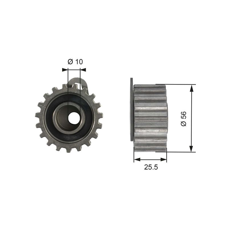 GATES Spannrolle, Zahnriemen T42073