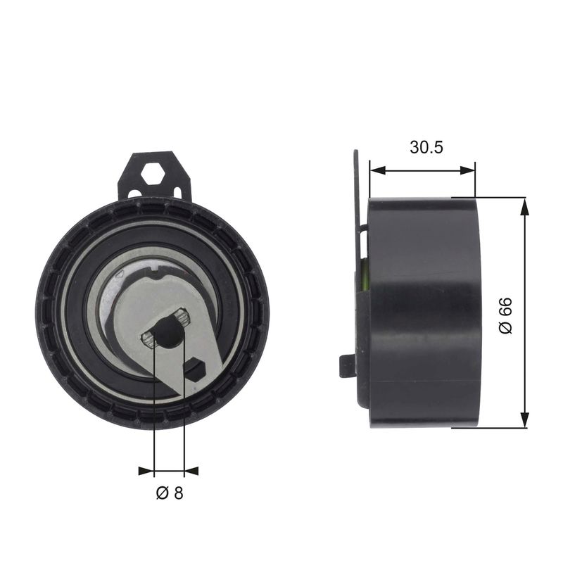 GATES Spannrolle, Zahnriemen T43034