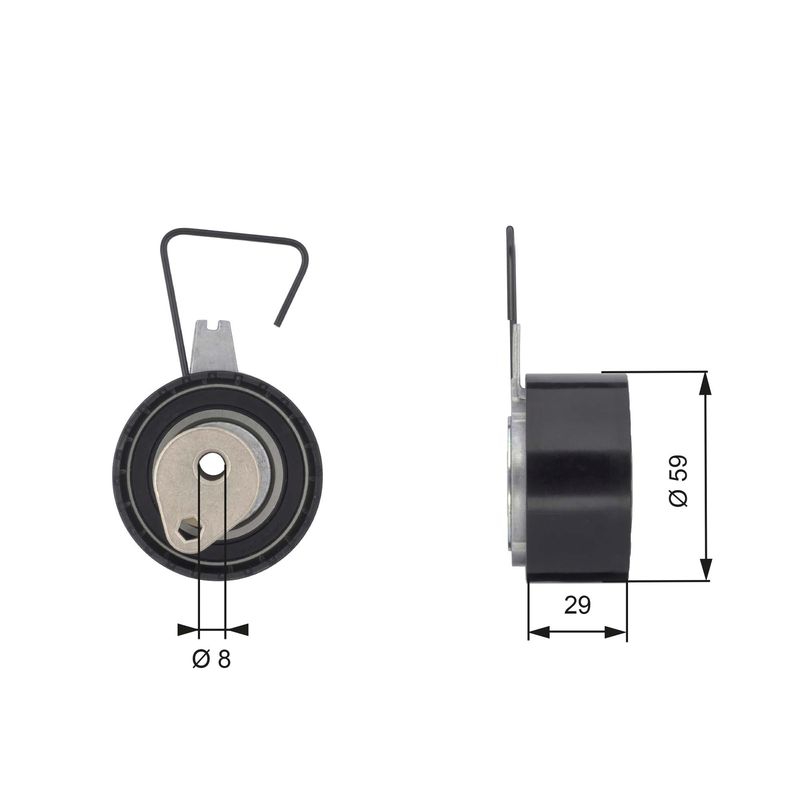 GATES Spannrolle, Zahnriemen T43141