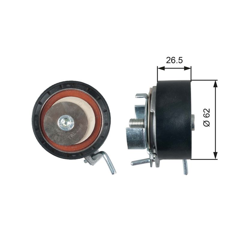 GATES Spannrolle, Zahnriemen T43234