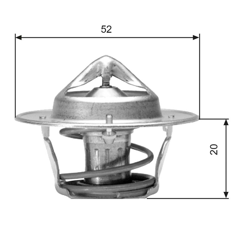 GATES Thermostat, Kühlmittel TH04182G1