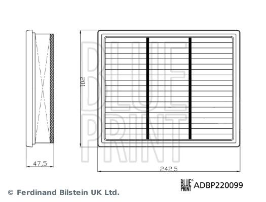 BLUE PRINT Luftfilter ADBP220099