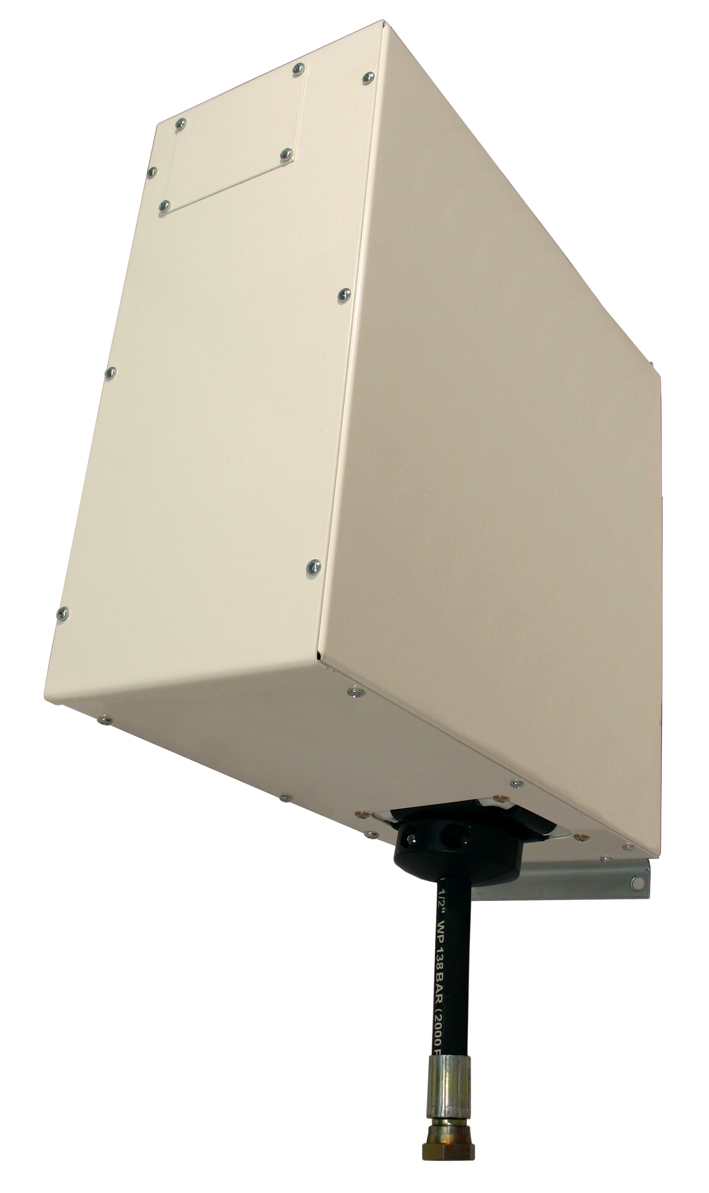 Schlauchaufroller, geschlossen mit 10 m Druckschlauch DN12