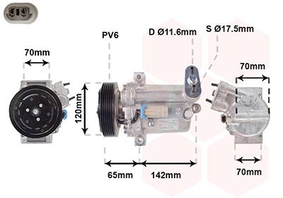 VAN WEZEL Kompressor, Klimaanlage 0800K063