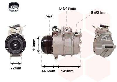 VAN WEZEL Kompressor, Klimaanlage 1801K719