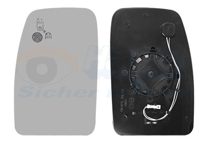 VAN WEZEL Spiegelglas, Außenspiegel 4388837