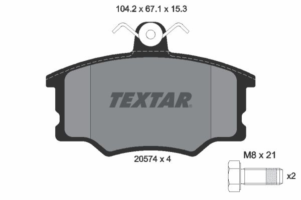 TEXTAR Bremsbelagsatz, Scheibenbremse 2057401