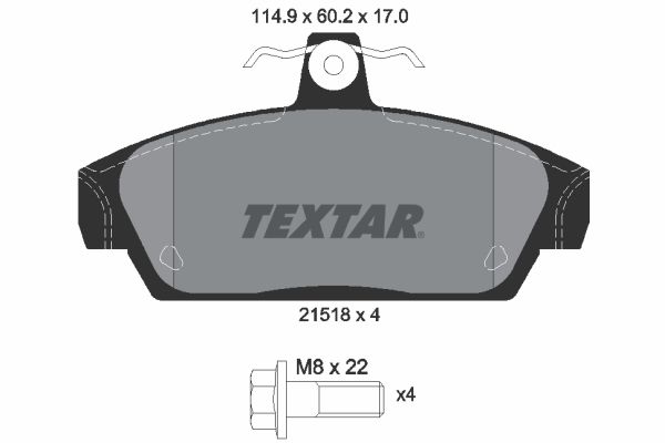 TEXTAR Bremsbelagsatz, Scheibenbremse 2151801
