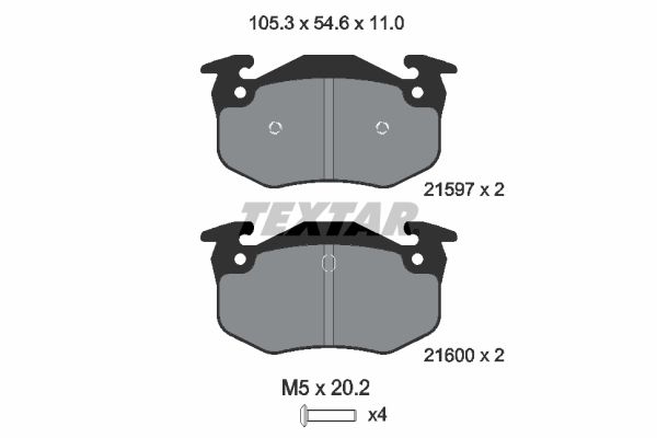 TEXTAR Bremsbelagsatz, Scheibenbremse 2159701
