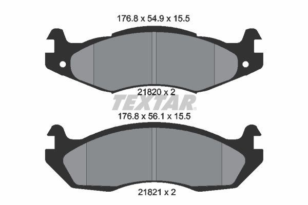 TEXTAR Bremsbelagsatz, Scheibenbremse 2182001