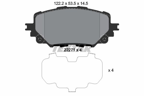 TEXTAR Bremsbelagsatz, Scheibenbremse 2227101