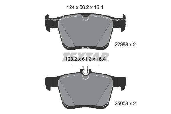 TEXTAR Bremsbelagsatz, Scheibenbremse 2238801