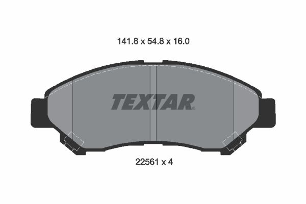TEXTAR Bremsbelagsatz, Scheibenbremse 2256101