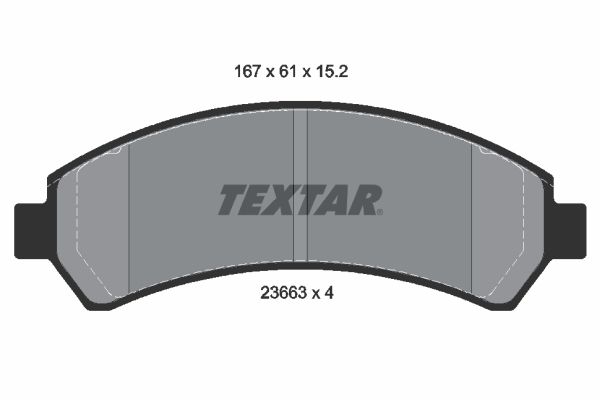 TEXTAR Bremsbelagsatz, Scheibenbremse 2366301